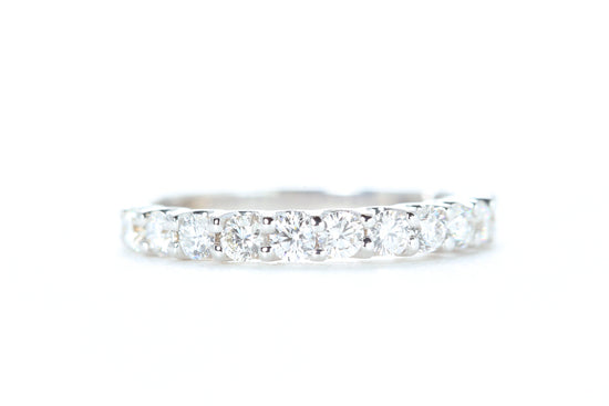 Micro Pavé 3/4 Carat Diamond Ring in 18K White Gold