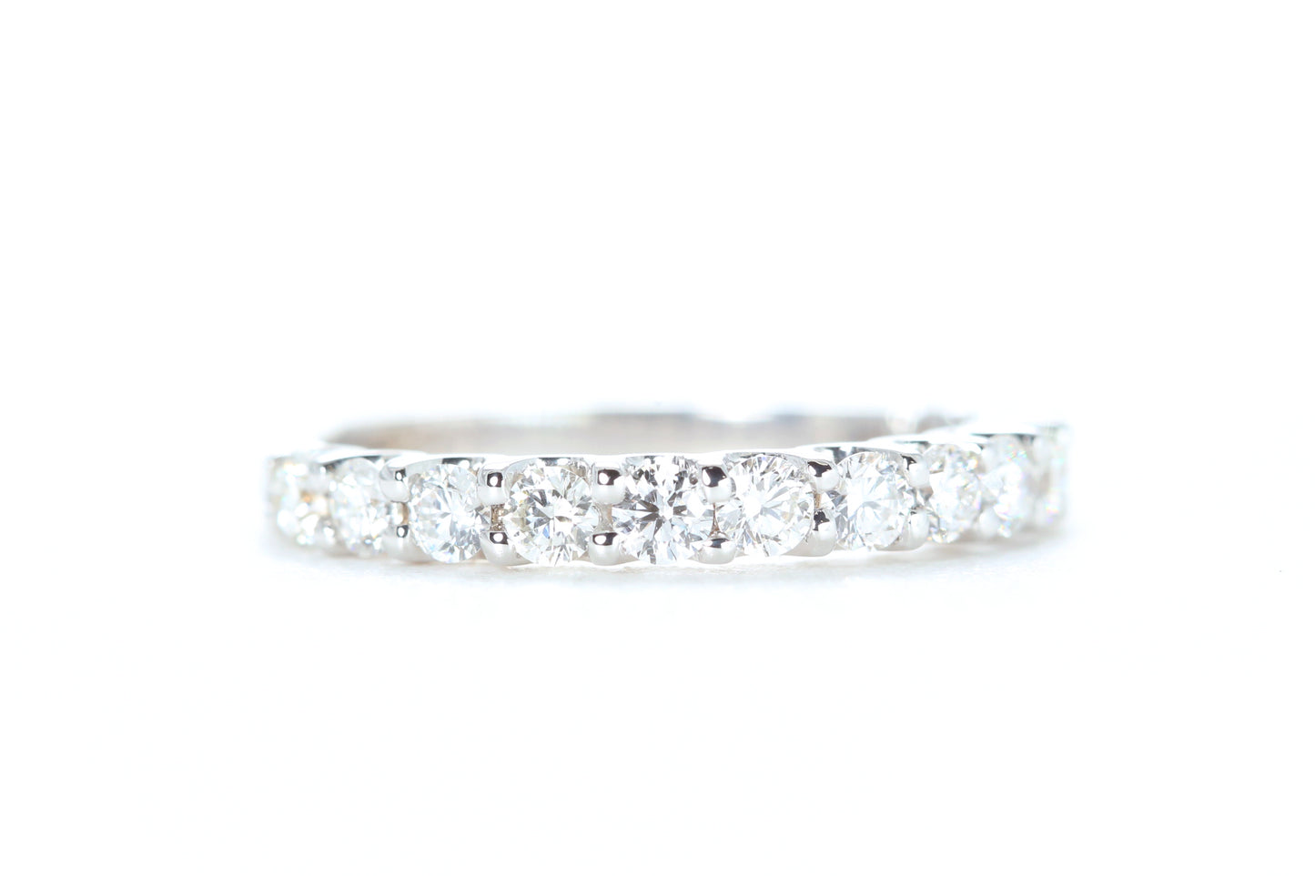 Micro Pavé 3/4 Carat Diamond Ring in 18K White Gold