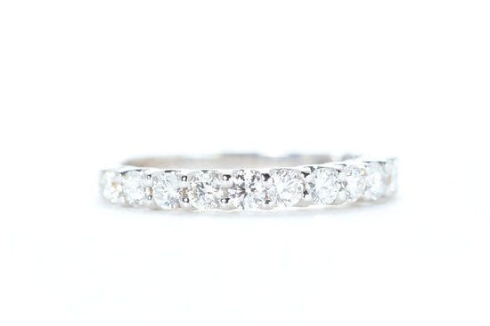 Micro Pavé 3/4 Carat Diamond Ring in 18K White Gold