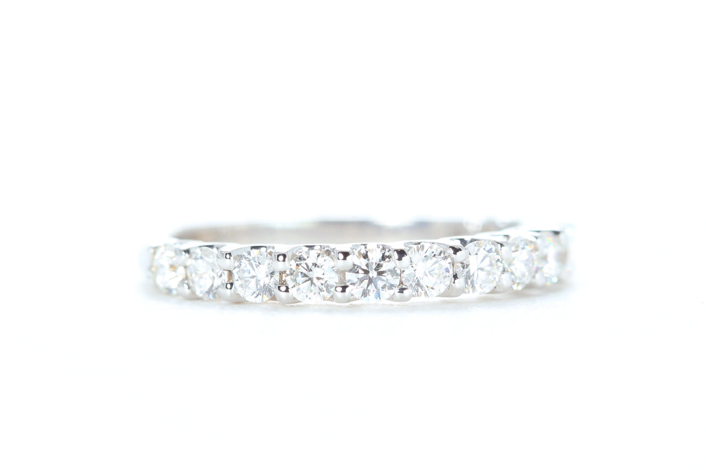 Micro Pavé 3/4 Carat Diamond Ring in 18K White Gold