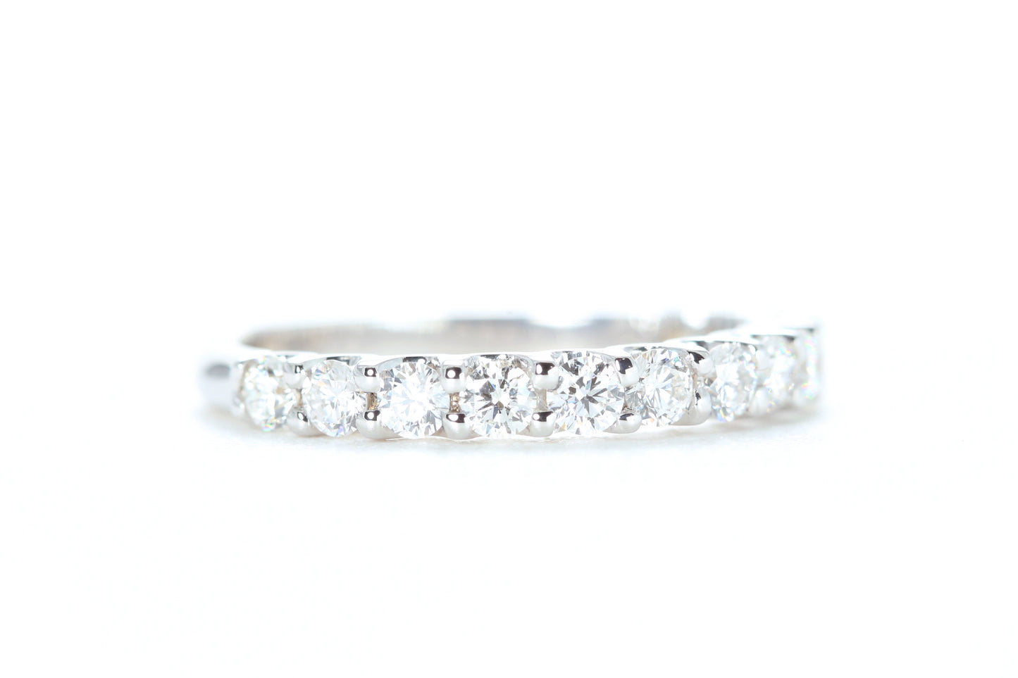 Micro Pavé 3/4 Carat Diamond Ring in 18K White Gold