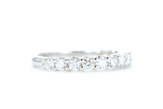 Micro Pavé 3/4 Carat Diamond Ring in 18K White Gold