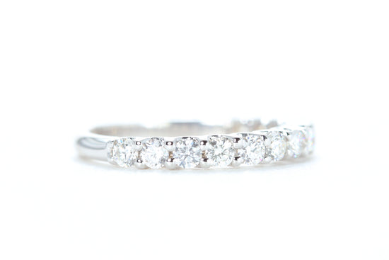 Micro Pavé 3/4 Carat Diamond Ring in 18K White Gold