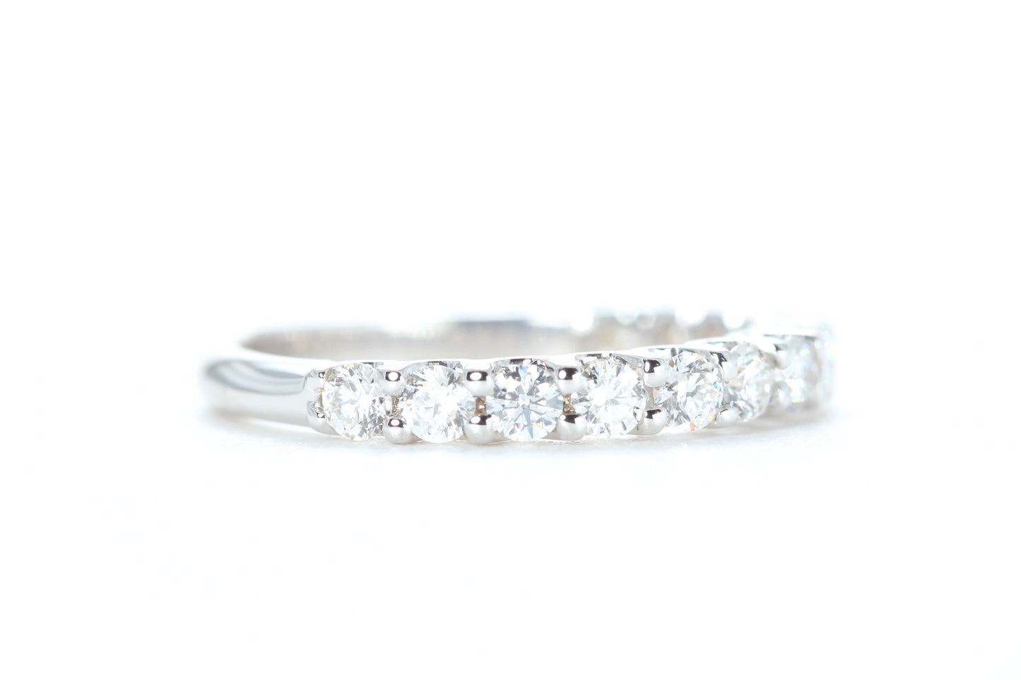 Micro Pavé 3/4 Carat Diamond Ring in 18K White Gold