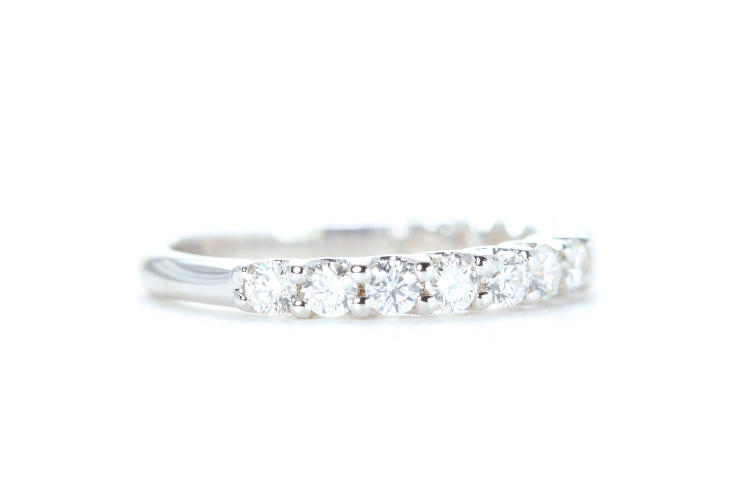 Micro Pavé 3/4 Carat Diamond Ring in 18K White Gold