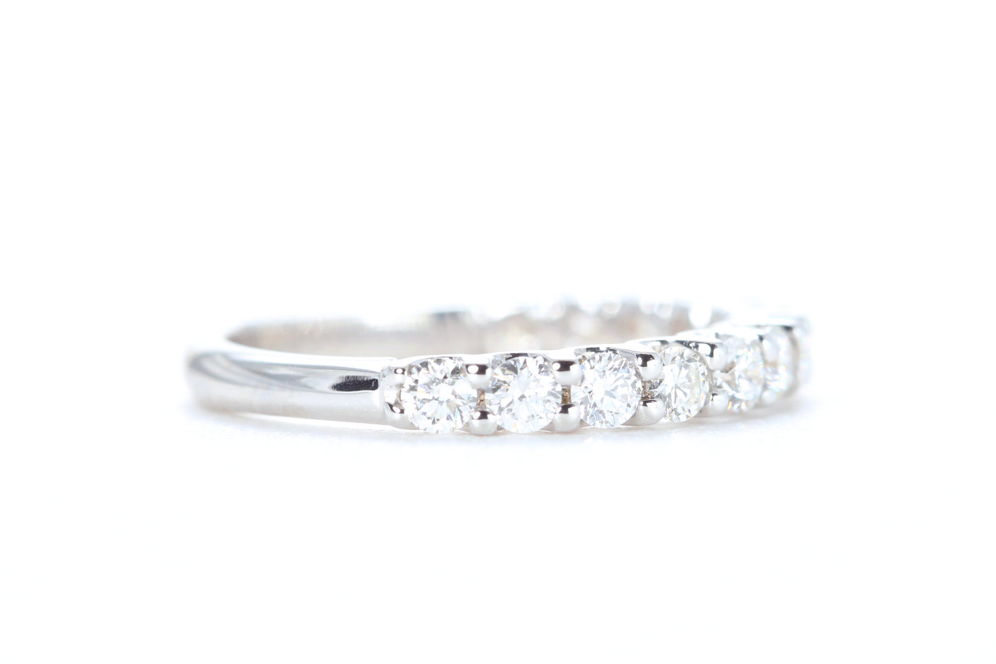 Micro Pavé 3/4 Carat Diamond Ring in 18K White Gold