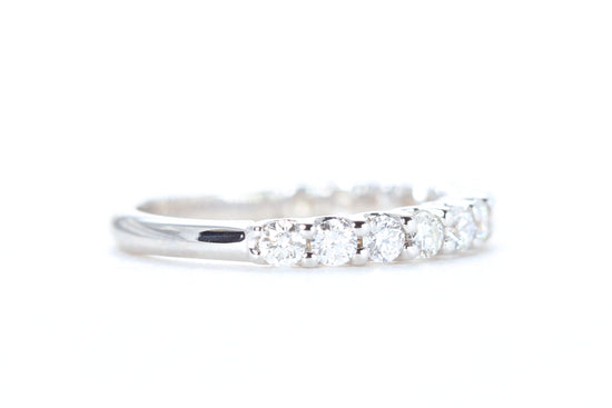 Micro Pavé 3/4 Carat Diamond Ring in 18K White Gold