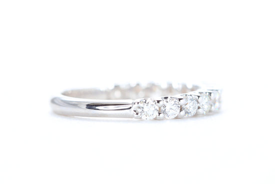 Micro Pavé 3/4 Carat Diamond Ring in 18K White Gold