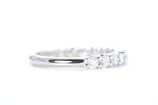 Micro Pavé 3/4 Carat Diamond Ring in 18K White Gold