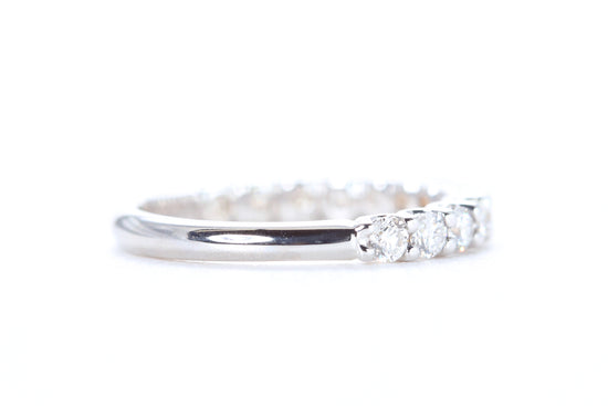 Micro Pavé 3/4 Carat Diamond Ring in 18K White Gold