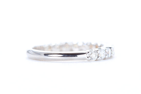 Micro Pavé 3/4 Carat Diamond Ring in 18K White Gold