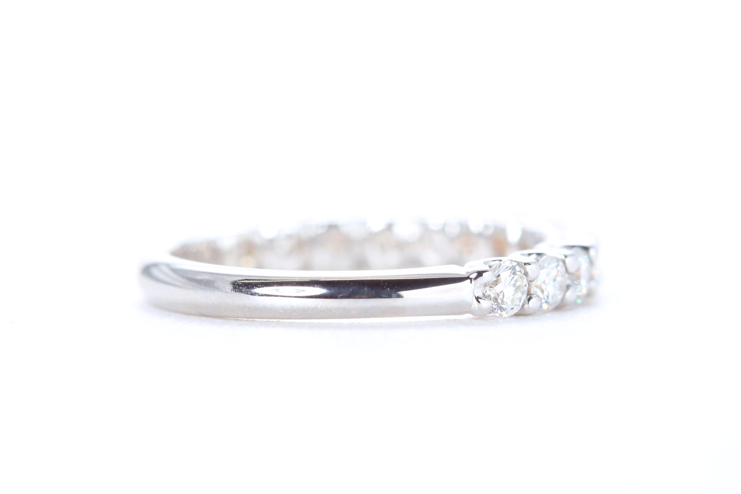 Micro Pavé 3/4 Carat Diamond Ring in 18K White Gold