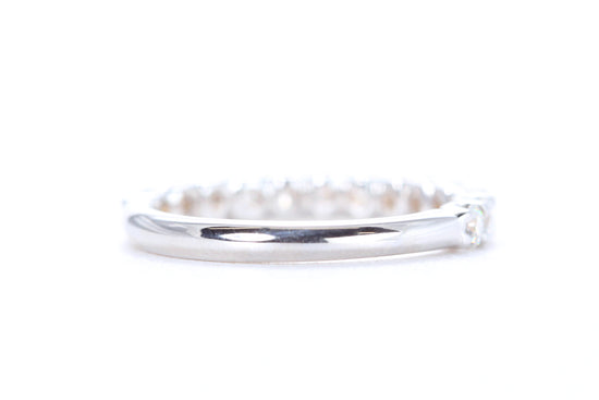 Micro Pavé 3/4 Carat Diamond Ring in 18K White Gold