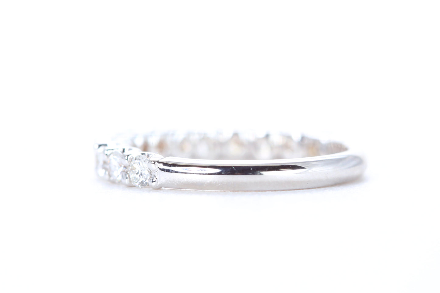 Micro Pavé 3/4 Carat Diamond Ring in 18K White Gold