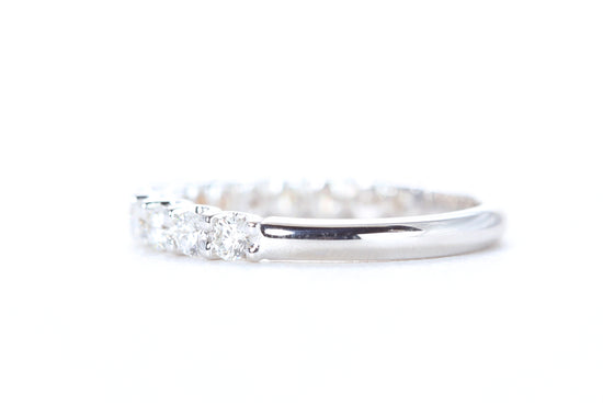 Micro Pavé 3/4 Carat Diamond Ring in 18K White Gold