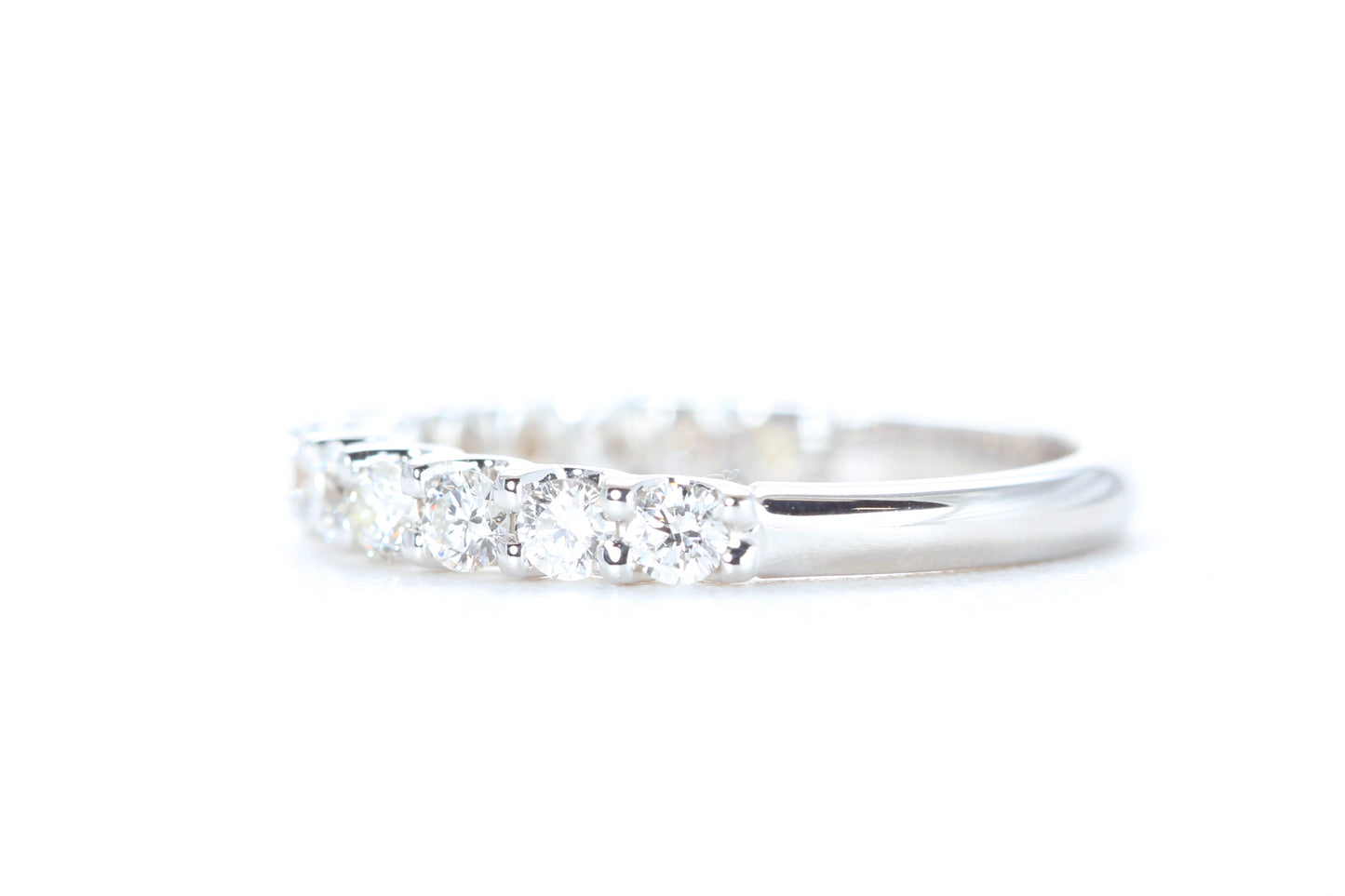 Micro Pavé 3/4 Carat Diamond Ring in 18K White Gold