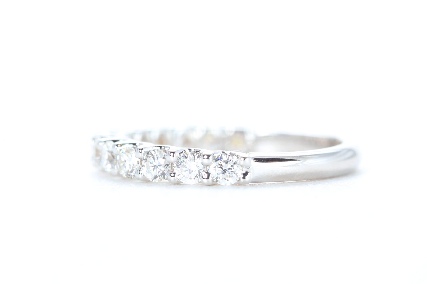 Micro Pavé 3/4 Carat Diamond Ring in 18K White Gold