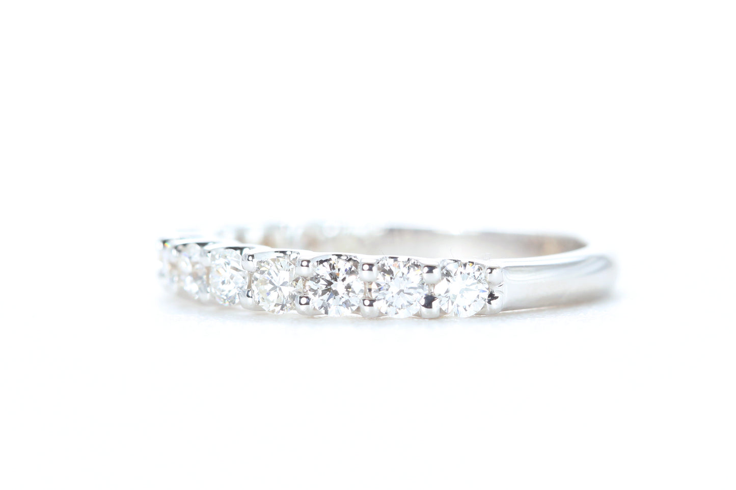 Micro Pavé 3/4 Carat Diamond Ring in 18K White Gold