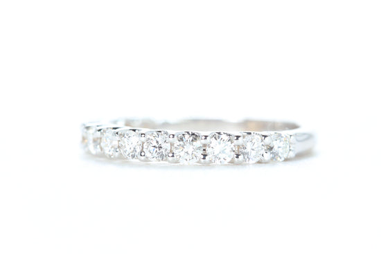 Micro Pavé 3/4 Carat Diamond Ring in 18K White Gold