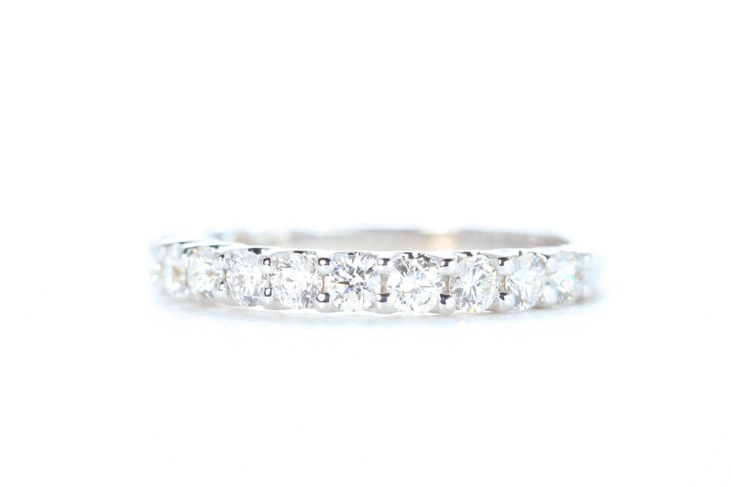 Micro Pavé 3/4 Carat Diamond Ring in 18K White Gold