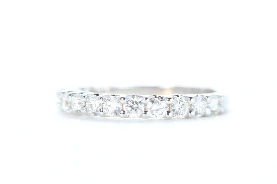 Micro Pavé 3/4 Carat Diamond Ring in 18K White Gold