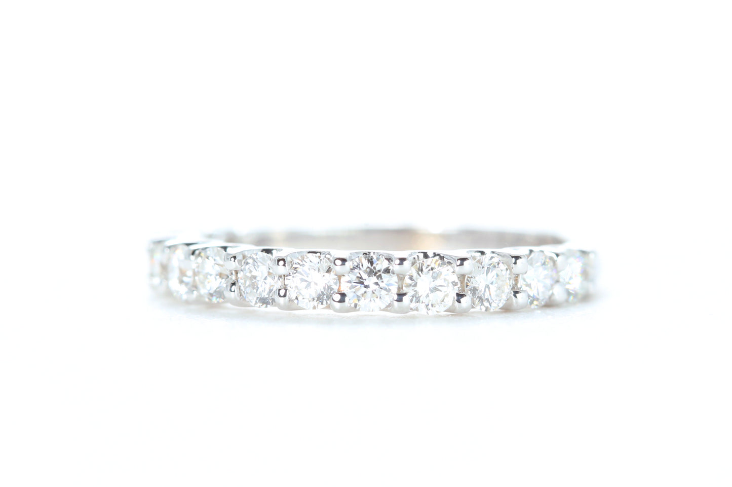 Micro Pavé 3/4 Carat Diamond Ring in 18K White Gold