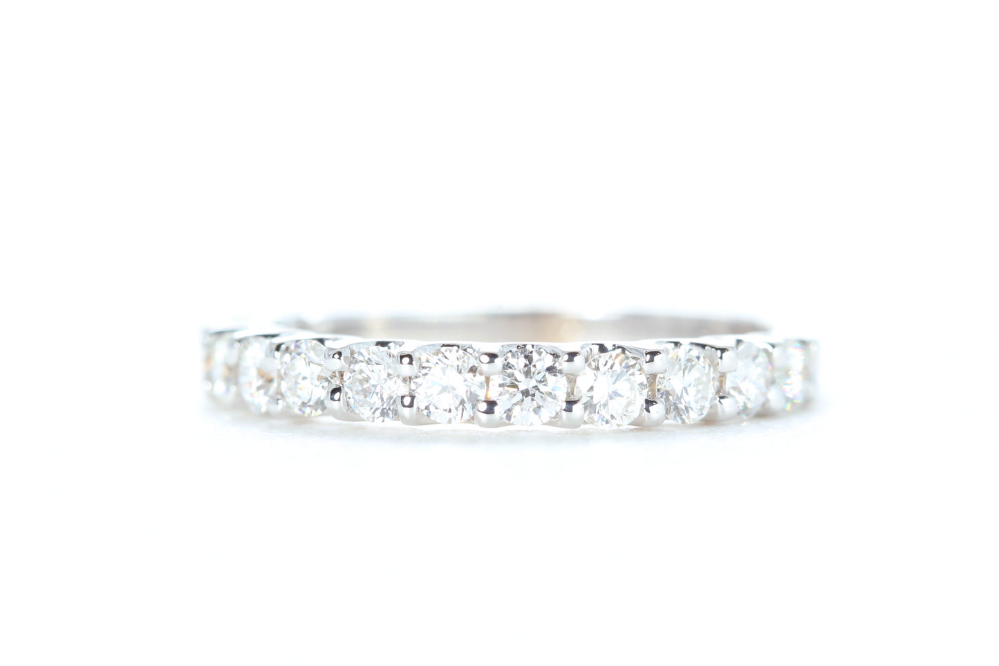 Micro Pavé 3/4 Carat Diamond Ring in 18K White Gold