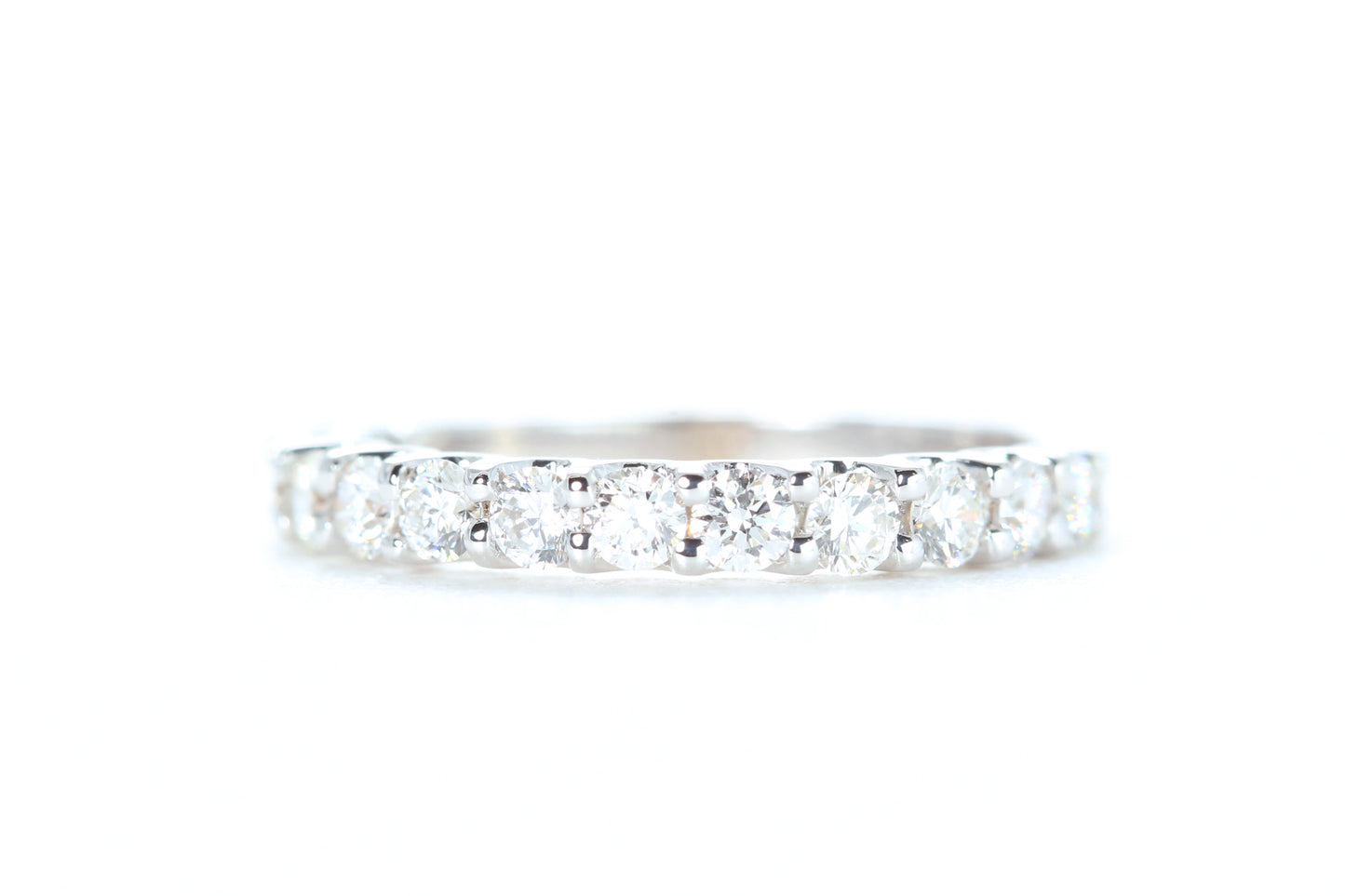 Micro Pavé 3/4 Carat Diamond Ring in 18K White Gold