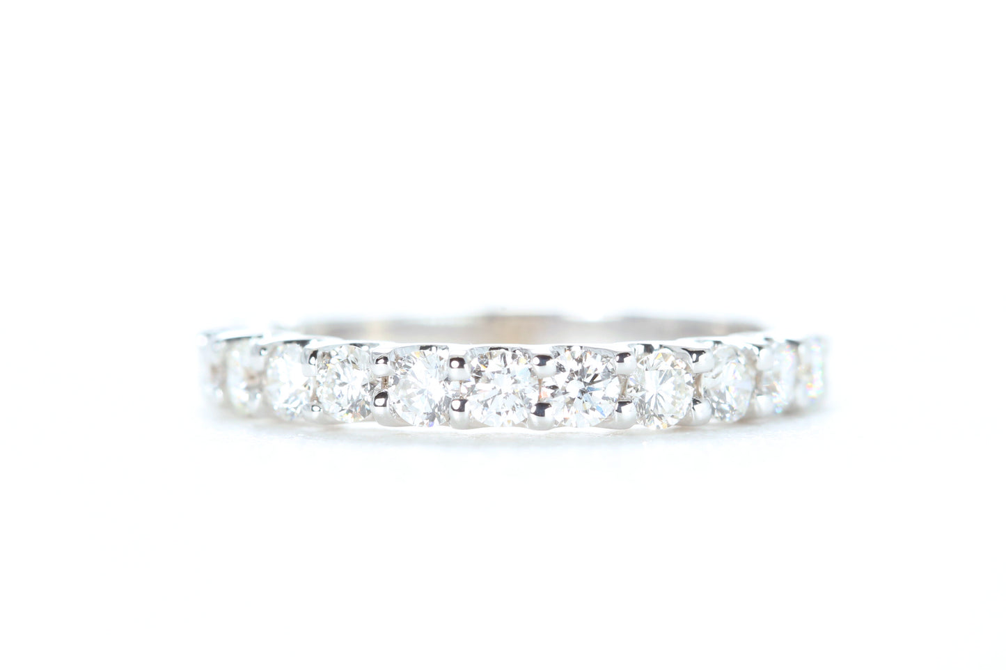 Micro Pavé 3/4 Carat Diamond Ring in 18K White Gold