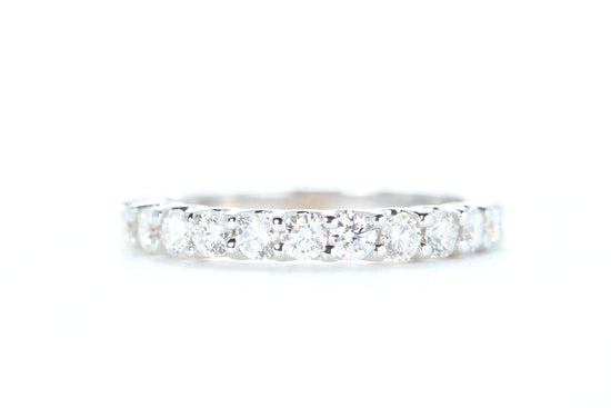 Micro Pavé 3/4 Carat Diamond Ring in 18K White Gold