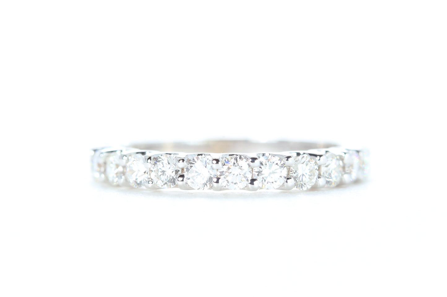 Micro Pavé 3/4 Carat Diamond Ring in 18K White Gold