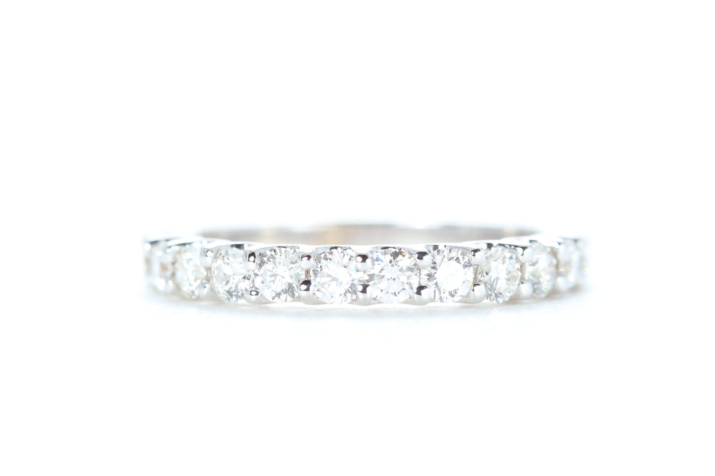 Micro Pavé 3/4 Carat Diamond Ring in 18K White Gold