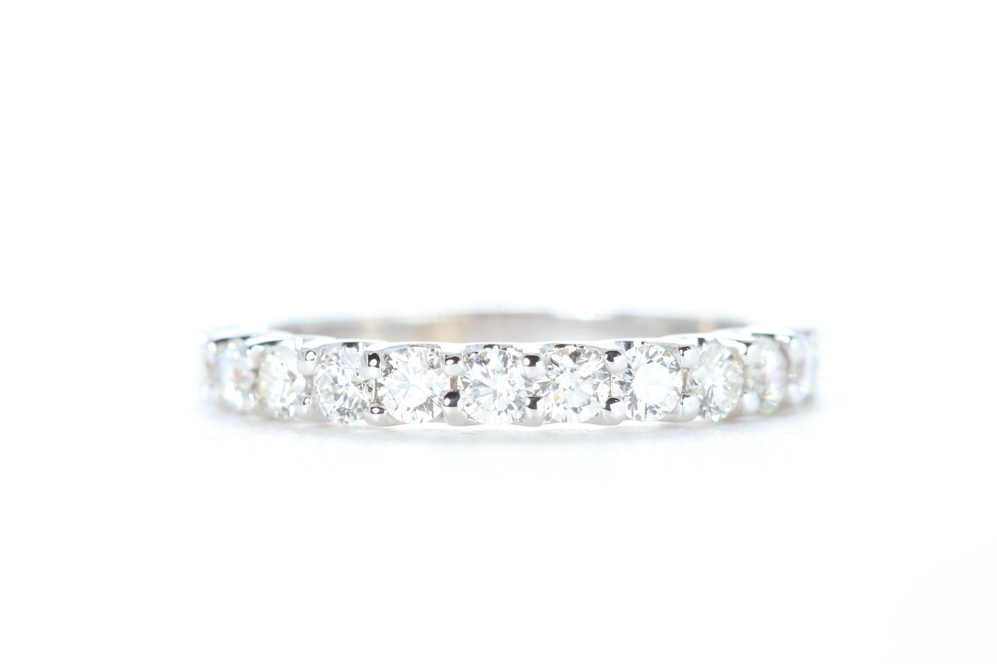 Micro Pavé 3/4 Carat Diamond Ring in 18K White Gold