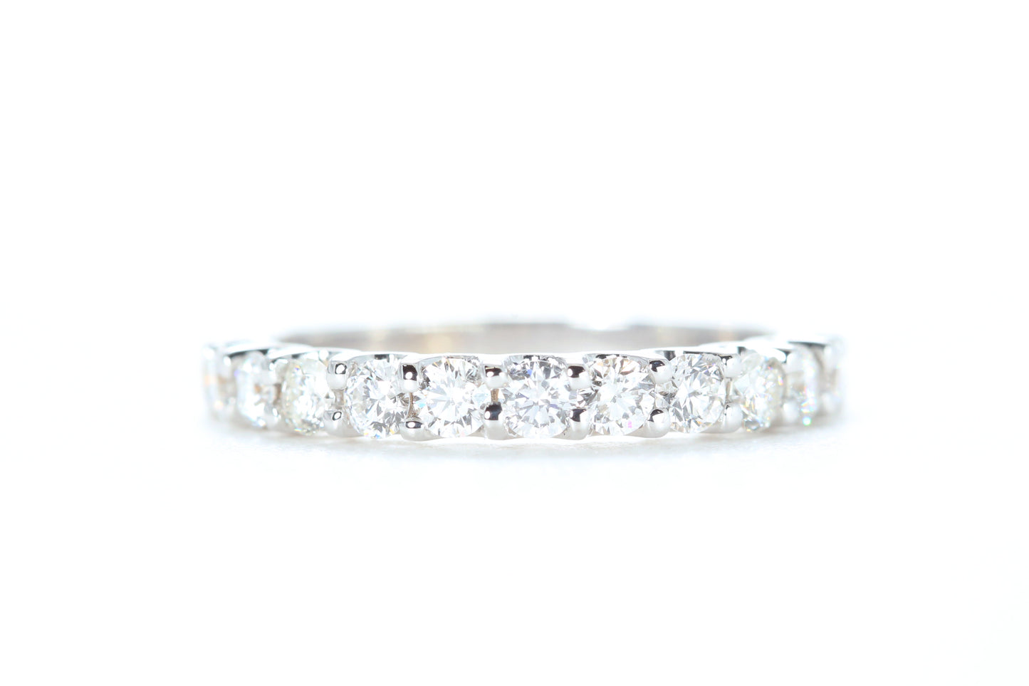 Micro Pavé 3/4 Carat Diamond Ring in 18K White Gold