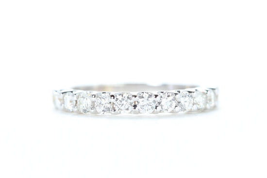 Micro Pavé 3/4 Carat Diamond Ring in 18K White Gold