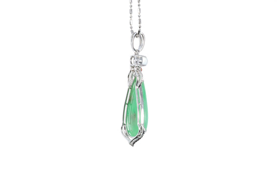 Load image into Gallery viewer, Pear Shaped Jadeite Pendant
