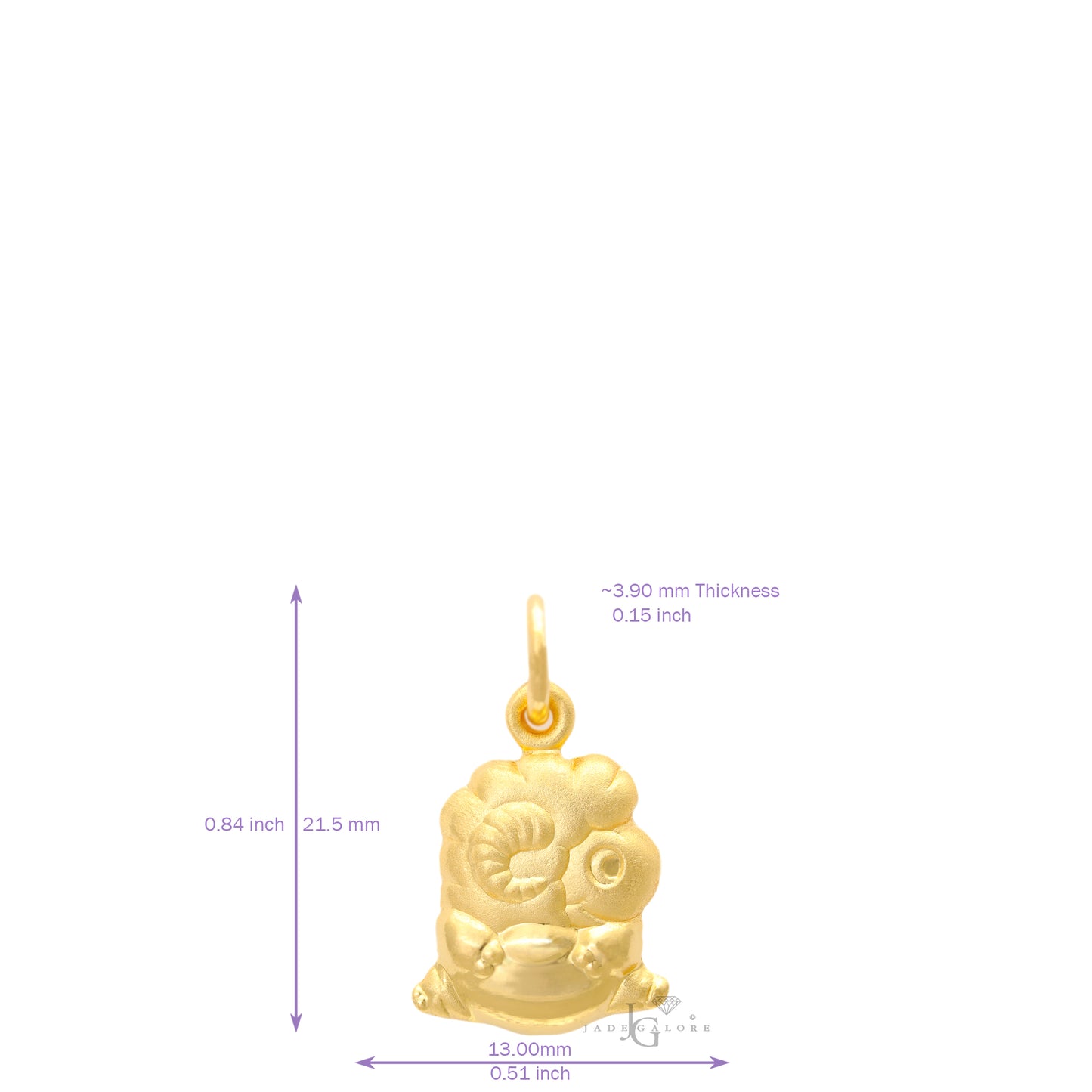 迷你公羊吊墜