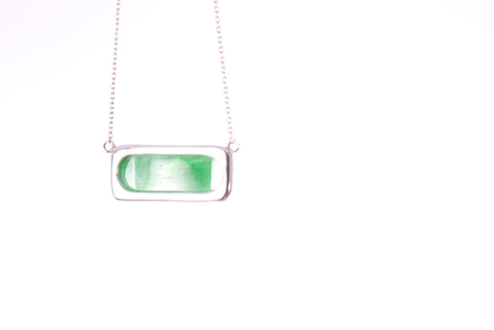 Oval Jadeite Diamond Halo Pendant