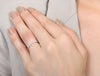 14K 白金極簡主義密釘鑽石戒指，總重量為 1/4 克拉