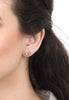 Icy Jadeite and Diamond Halo Earrings
