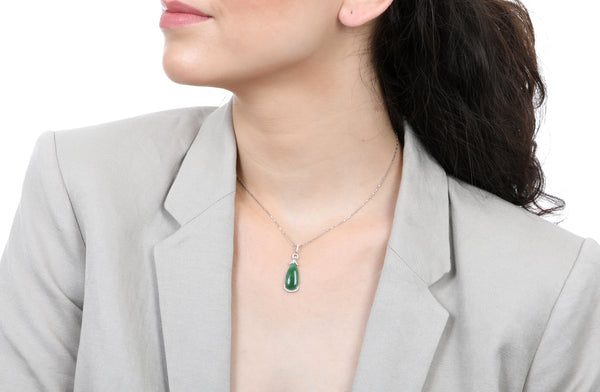 Jadeite Pear Shaped Pendant