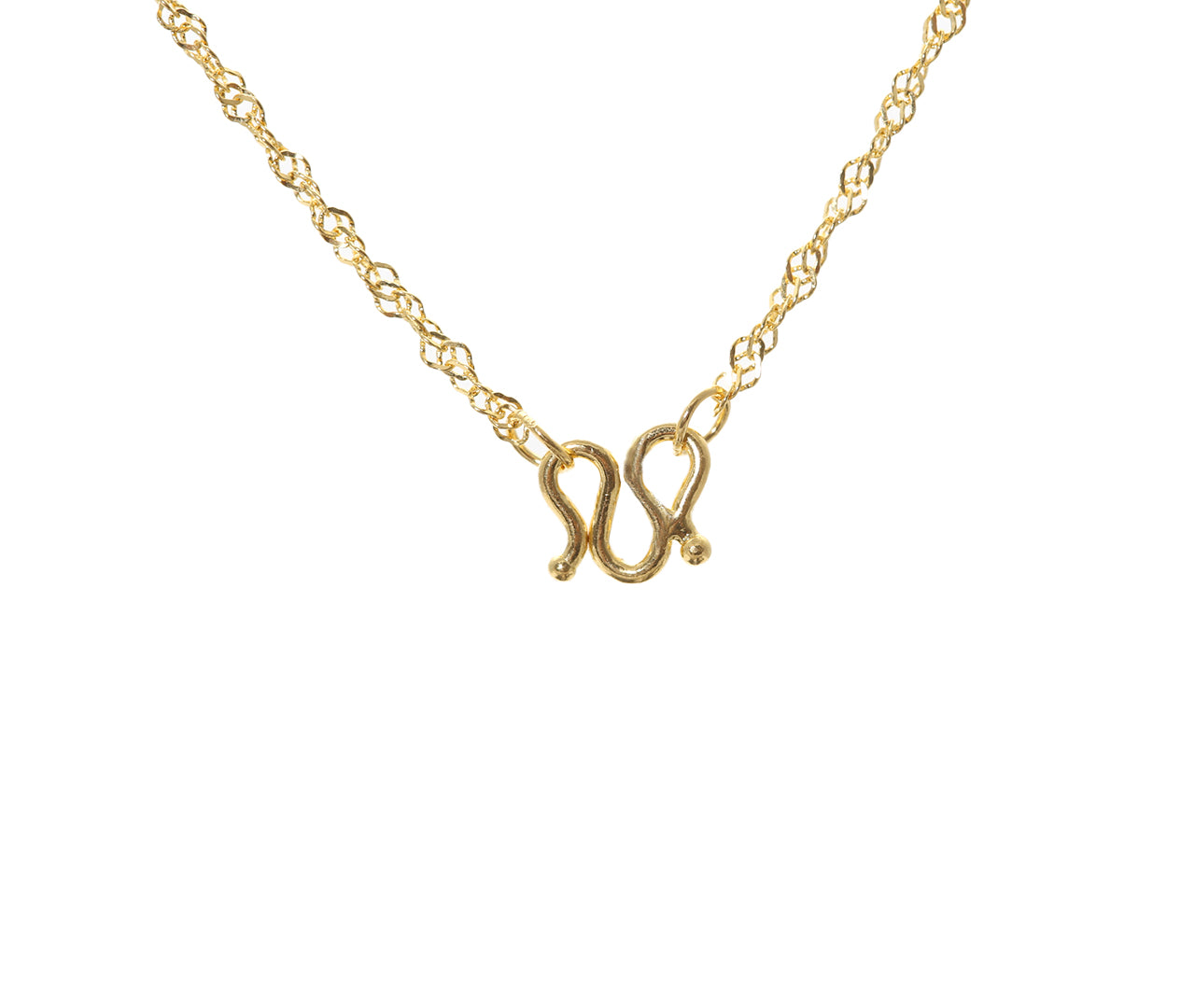 Twist 24k Gold Chain 16 Inches