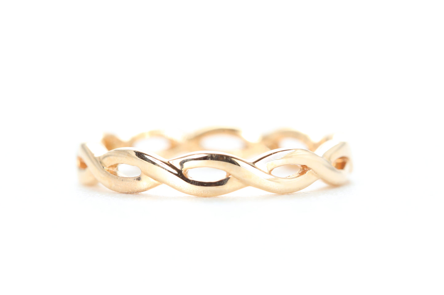 Woven Diamond Ring Rose Gold