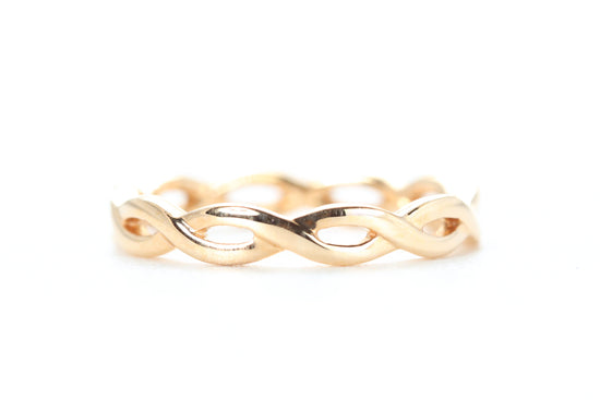 Woven Diamond Ring Rose Gold