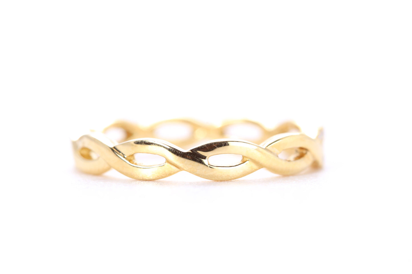 Woven Diamond Ring Yellow Gold