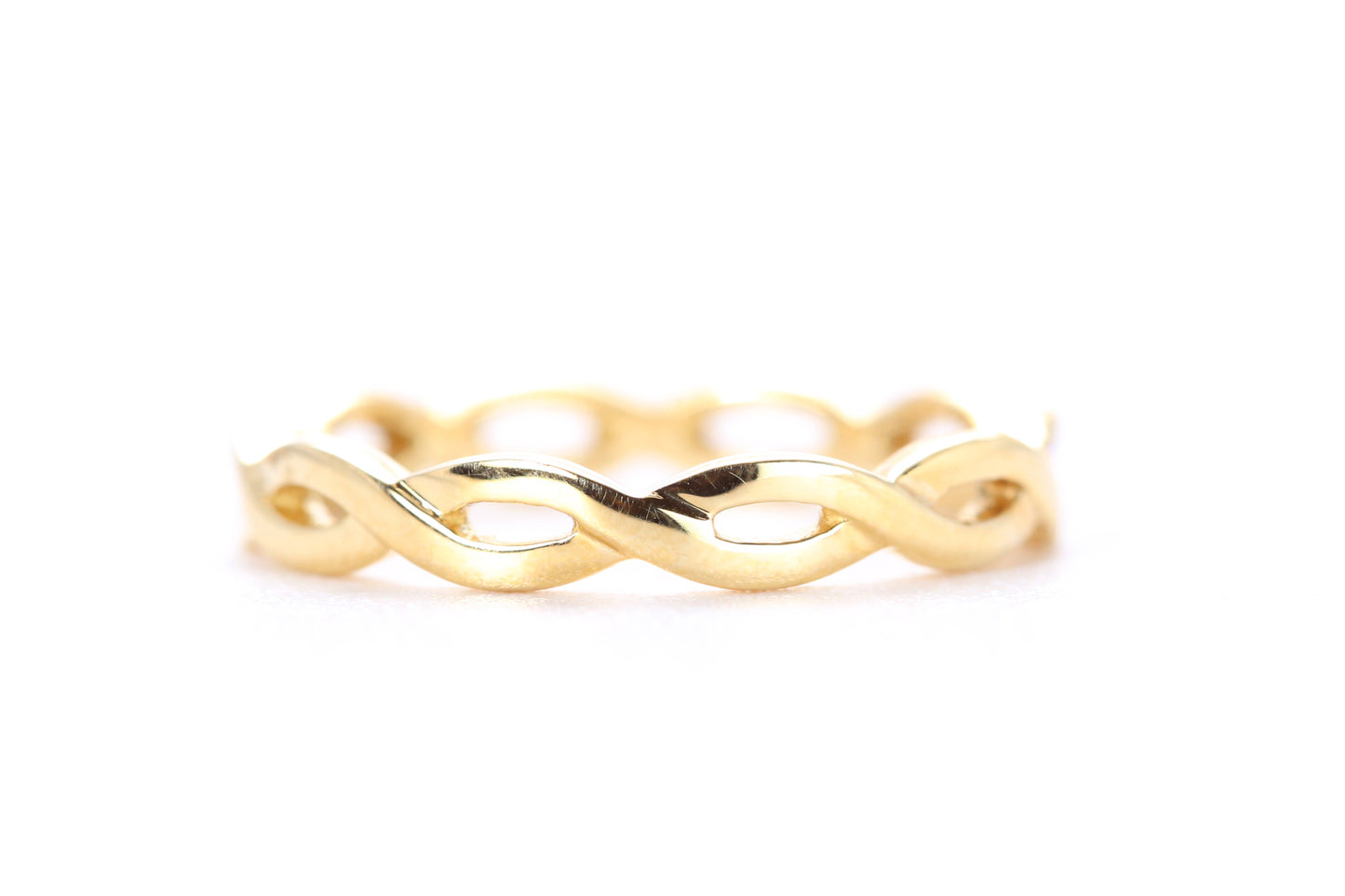 Woven Diamond Ring Yellow Gold