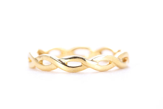 Woven Diamond Ring Yellow Gold