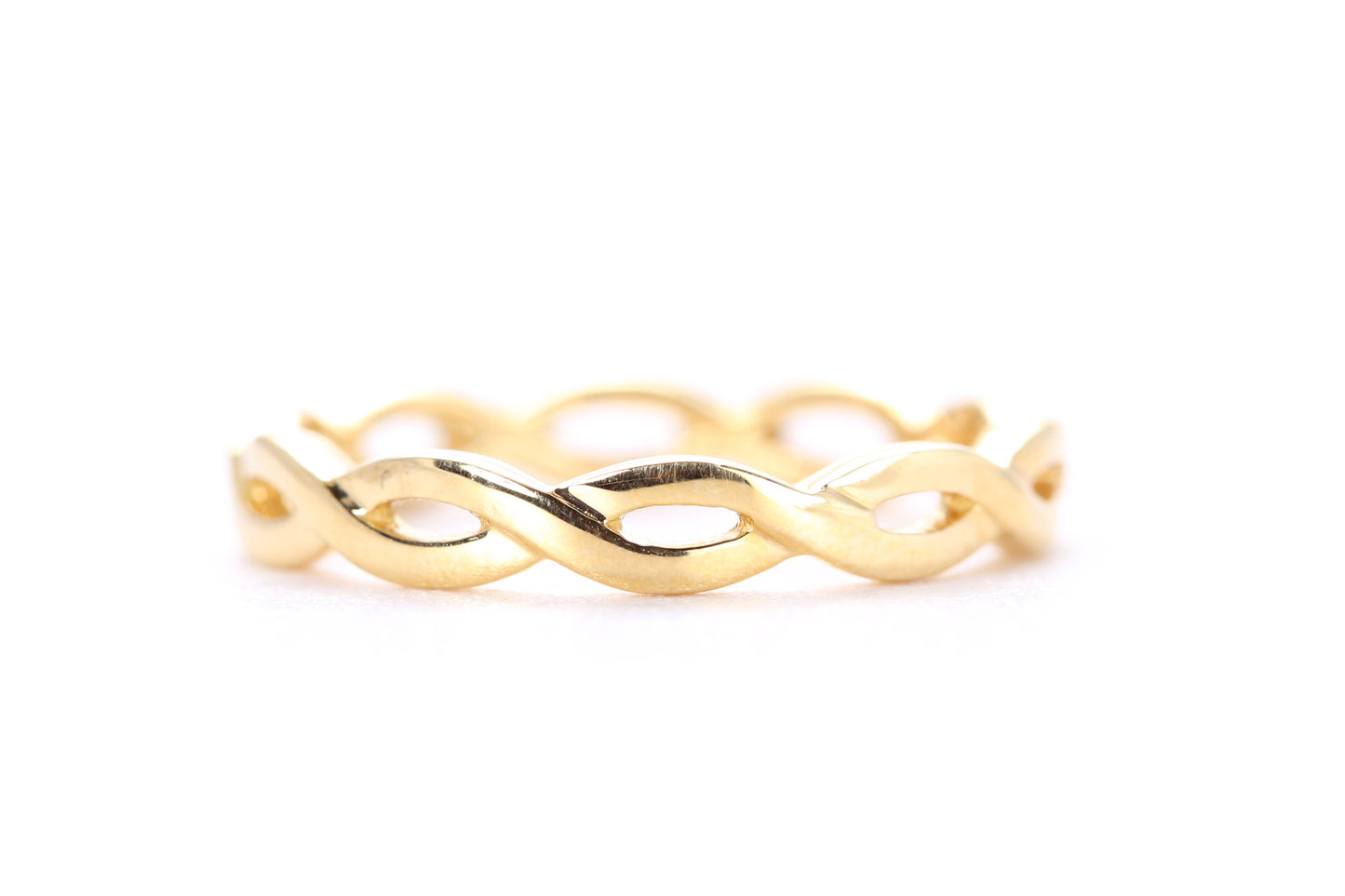 Woven Diamond Ring Yellow Gold