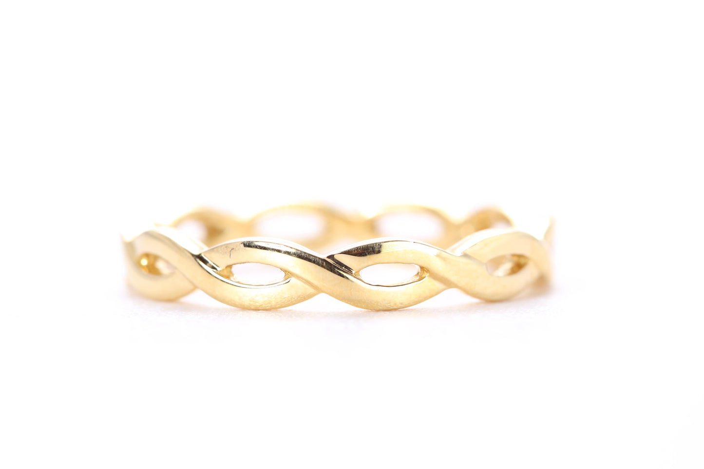 Woven Diamond Ring Yellow Gold