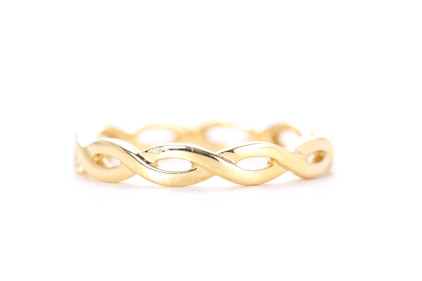 Woven Diamond Ring Yellow Gold